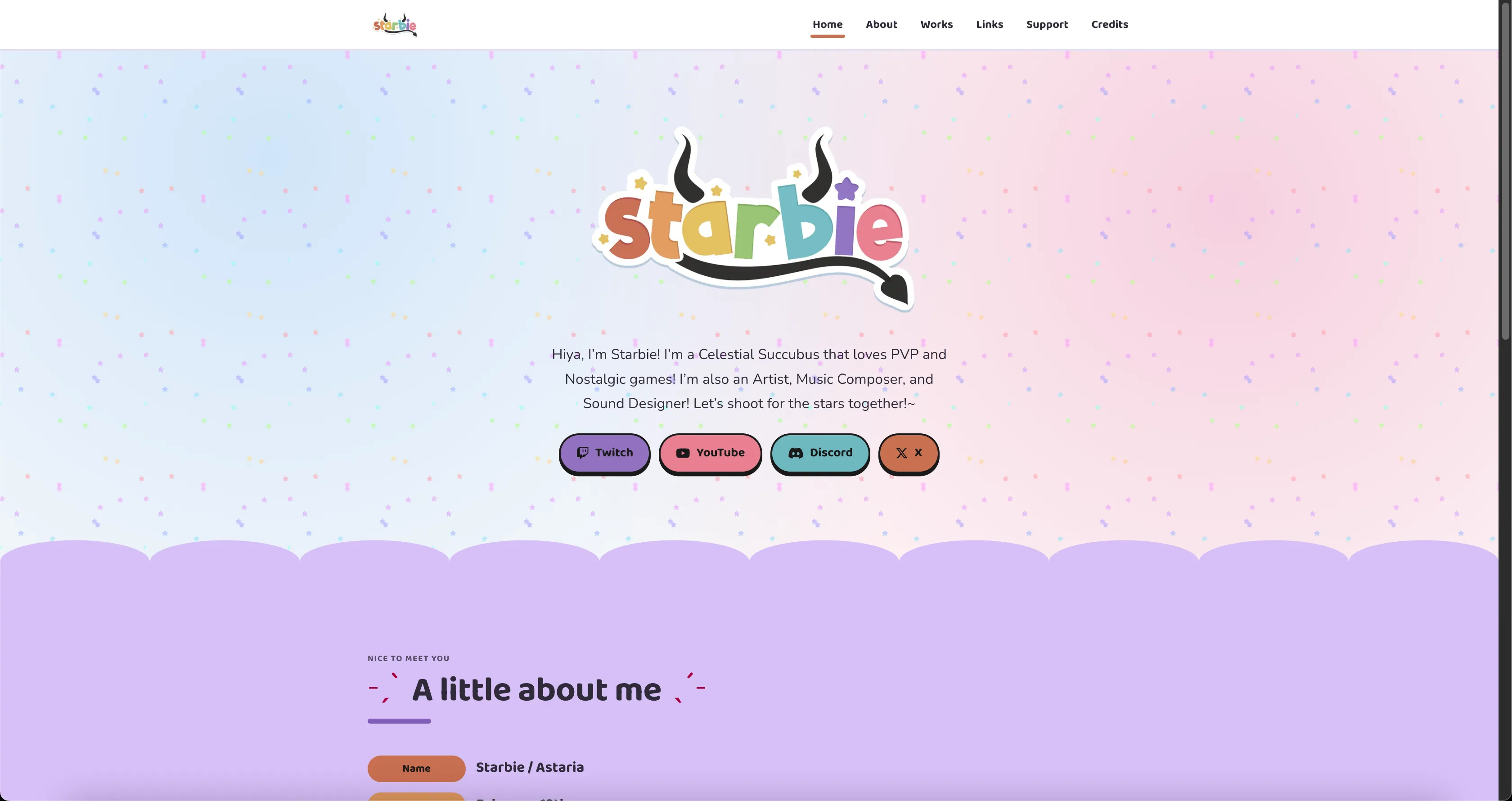 Starbie Creator Website